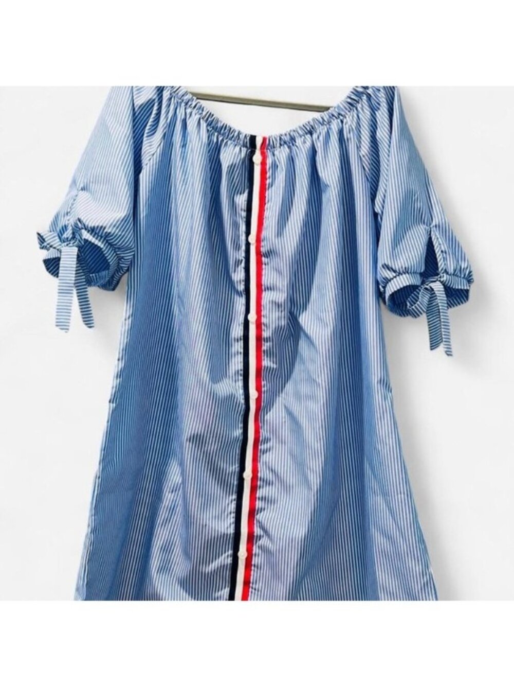 Off The Shoulder Red White Blue XXL Dress